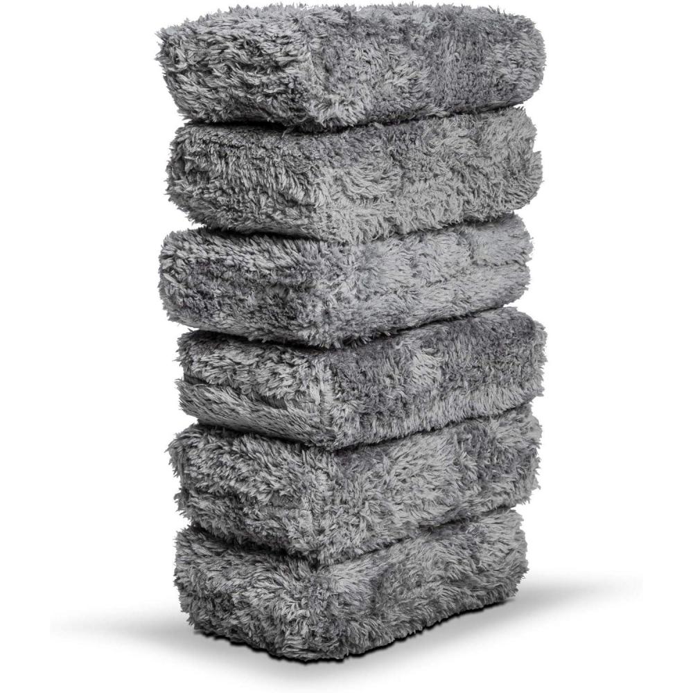 imageAdams Polishes Plush Microfiber Applicator Pad 12 Pack  Microfiber Sponge Car Detailing Applicators  Use with Ceramic Coating for Cars Car Wax Paint Sealants Compound Polish Glazes ampamp More6 Pack