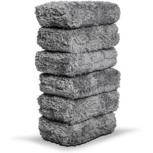 Adam’s Polishes Plush Microfiber Applicator Pad (12 Pack) – Microfiber Sponge Car Detailing Applicators | Use with Ceramic Coating for Cars, Car Wax, Paint Sealants, Compound, Polish, Glazes & More(6 Pack)