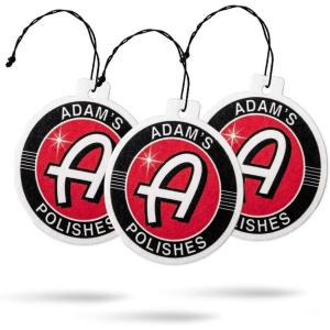 Adam’s Polishes Hanging Car Air Fresheners (3 Pack) – Strawberry Scented | Car Smell Good Accessories For Interior | Great After Car Cleaning & Auto Detailing | Perfect For Smokers & Pet Owners