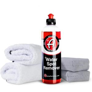 Adam’s Polishes Water Spot Remover – Hard Water Stain Remover for Glass, Shower Doors, Paint, Windows, Car Detailing | Calcium, Magnesium & Soap Scum Remover(Combo Kit)