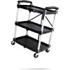 imageAdams Polishes Foldable Detailing Cart  Collapsible Storage Utility Rolling Service Cart for Tools Auto Home Garage Car Boat Truck RV and More