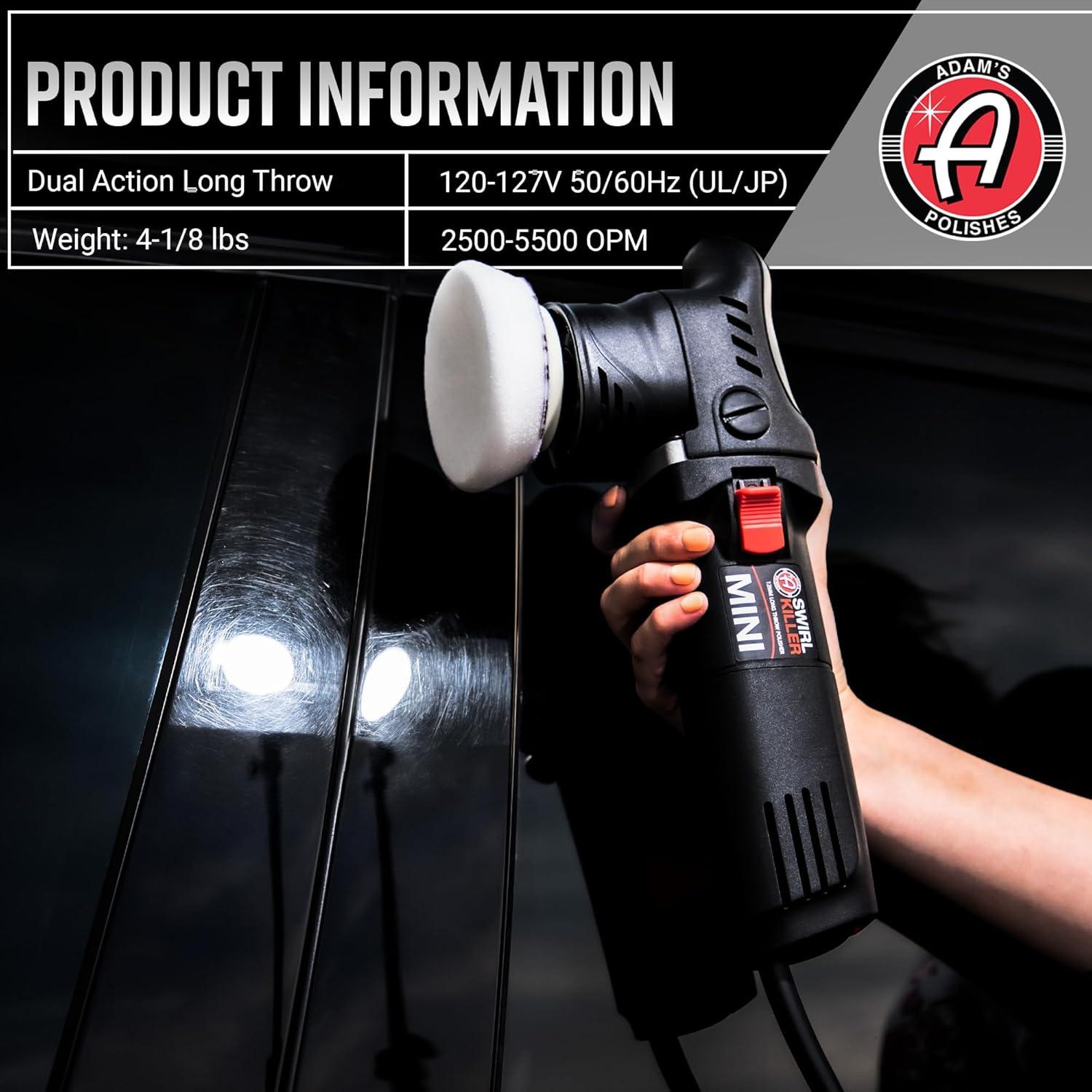 image:imageAdams Polishes Swirl Killer 12mm Polisher Kit 16 Item Orbital Polishing Paint Correcting Buffer Tool Car Scratch Remover Use Post Car Wash Clay Bar amp Pre Wax or Ceramic Coating