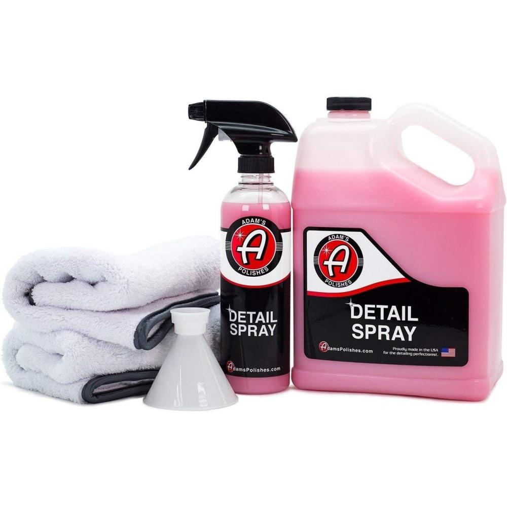 image:imageAdams Detail Spray Collection Kit  Quick Waterless Car Detailer Spray  1 Gallon Refill  Gloss Enhancer Dust amp Light Dirt Remover  Complete Car Detailing Bundle
