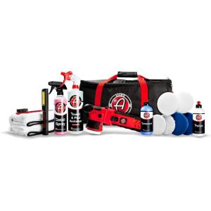 Adam’s 12mm SK Pro Car Polisher Kit (16 Item) – Professional Buffer Polisher for Car Detailing & Scratch Repair – Includes Microfiber Towels, Polish, Compound, Pads, Tools, Carry Tote, & More