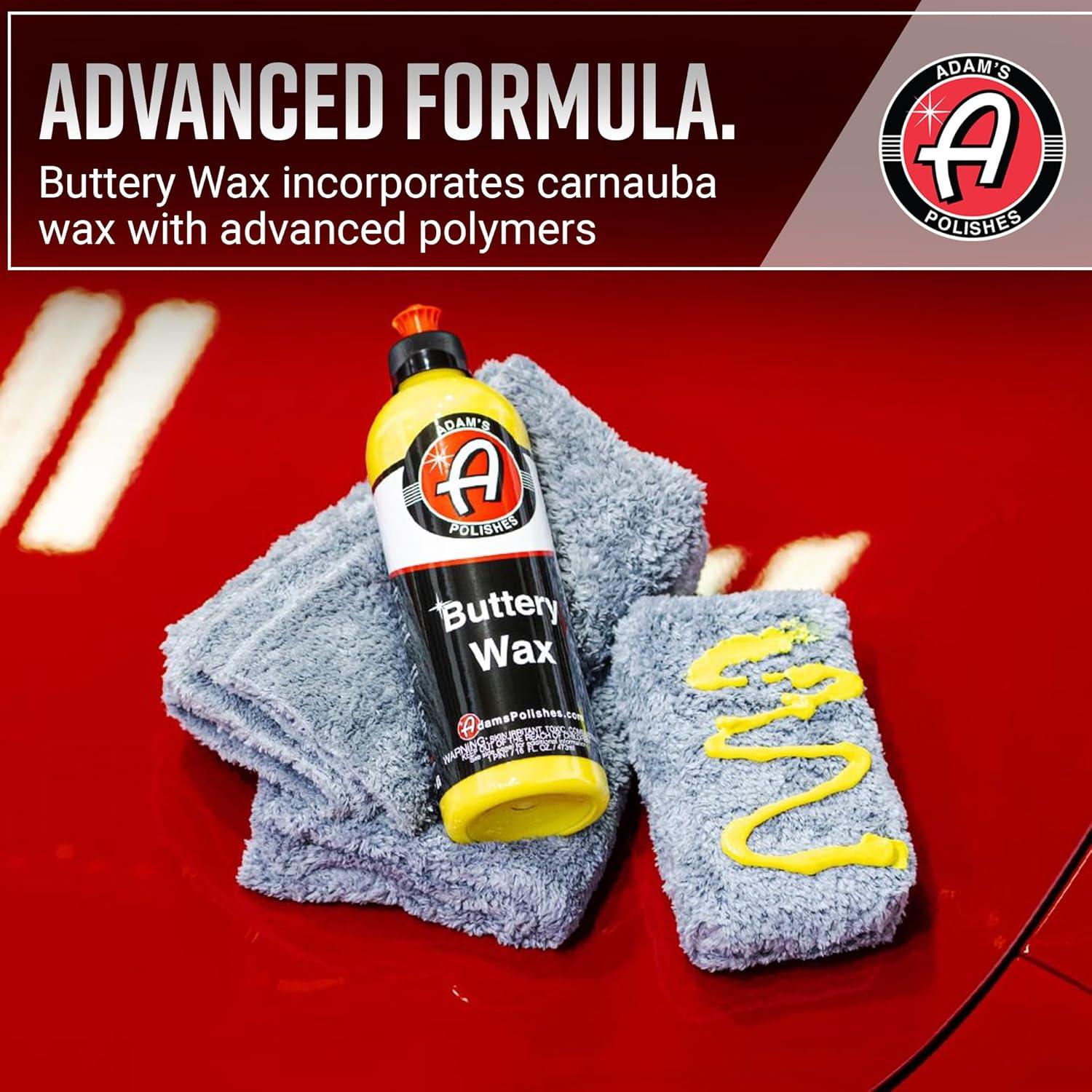 image:imageAdams Buttery Car Wax Kit Pure Carnauba Wax For Car Detailing Liquid Wet Wax After Car Wash For Shine Gloss amp Paint Protection Use W Car Cleaning Kit On Car Boat RV amp Motorcycle16 Fl Oz Pack of 1