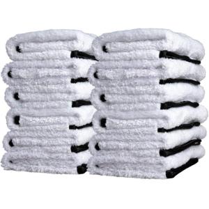 Adam’s Polishes Single Soft Microfiber Towel – Soft Enough for Even The Most Delicate Finishes – Buff Away Polishes & Car Wax with Ease (12 Pack)