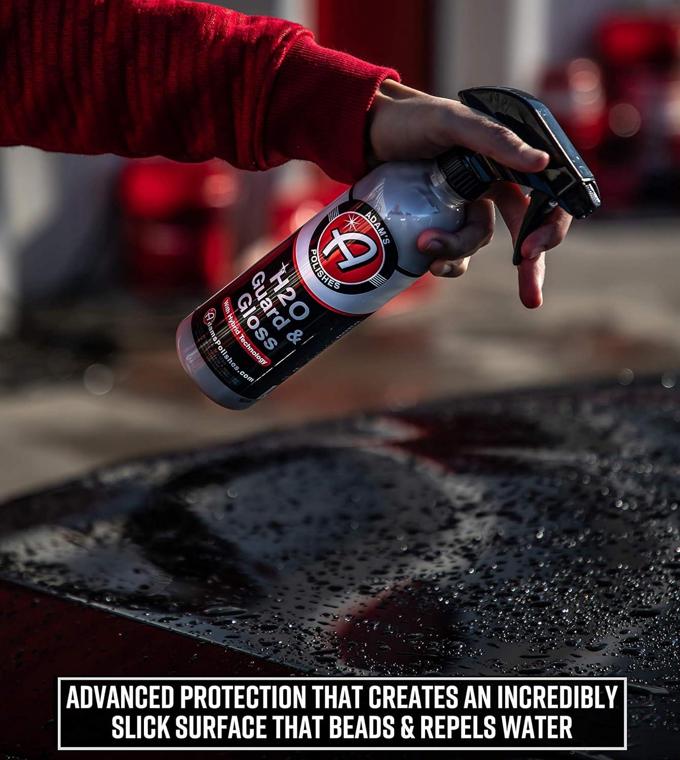 image:imageAdams Polishes H2O Guard amp Gloss Gallon Car Detailing Hybrid Top Coat Silica Sealant Car Wax amp Polish Quick Detailer After Car Wash Seals Shines and Protects All Exterior Surfaces16 Fl Oz Pack of 1