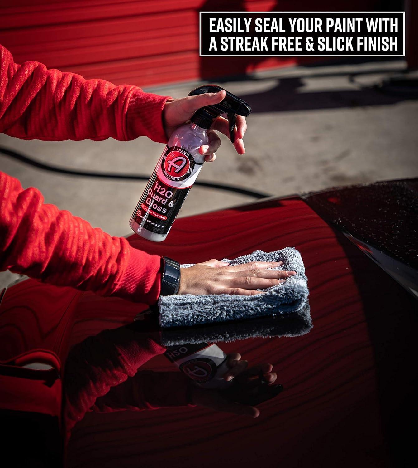 image:imageAdams Polishes H2O Guard amp Gloss Gallon Car Detailing Hybrid Top Coat Silica Sealant Car Wax amp Polish Quick Detailer After Car Wash Seals Shines and Protects All Exterior Surfaces16 Fl Oz Pack of 1