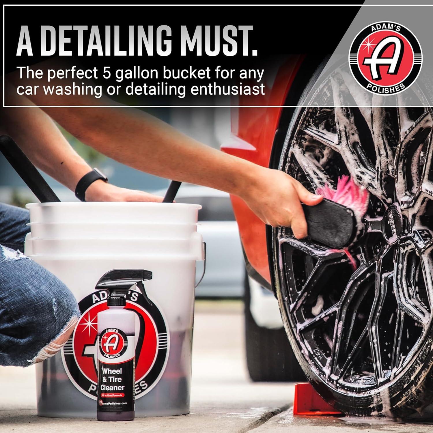 image:imageAdams Polishes Wash Bucket 35 Gallon Bucket Grit Guard Car Detailing Tool for Car Washing amp Garage Storage Stores Car Wash Soap Foam Cannon Foam Gun Microfiber Towels amp More5 Gallon Bucket