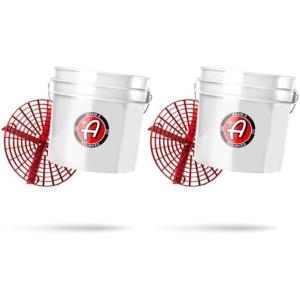 Adam’s Polishes Wash Bucket (3.5 Gallon Bucket + Grit Guard) – Car Detailing Tool for Car Washing & Garage Storage | Stores Car Wash Soap, Foam Cannon, Foam Gun, Microfiber Towels & More(3.5 Gallon Bucket + Grit Guard (2 Pack))