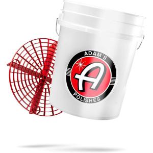 Adam’s Polishes Wash Bucket (3.5 Gallon Bucket + Grit Guard) – Car Detailing Tool for Car Washing & Garage Storage | Stores Car Wash Soap, Foam Cannon, Foam Gun, Microfiber Towels & More(5 Gallon Bucket + Grit Guard)