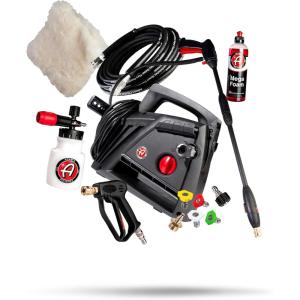Adam’s Polishes Compact Pressure Washer Upgrade Complete Kit – Powerful, Lightweight, Portable Electric Pressure Washer Sprayer Max 1500 PSI, 1.2 GPM for Car Home Auto Patio RV Motorcycle & Garage